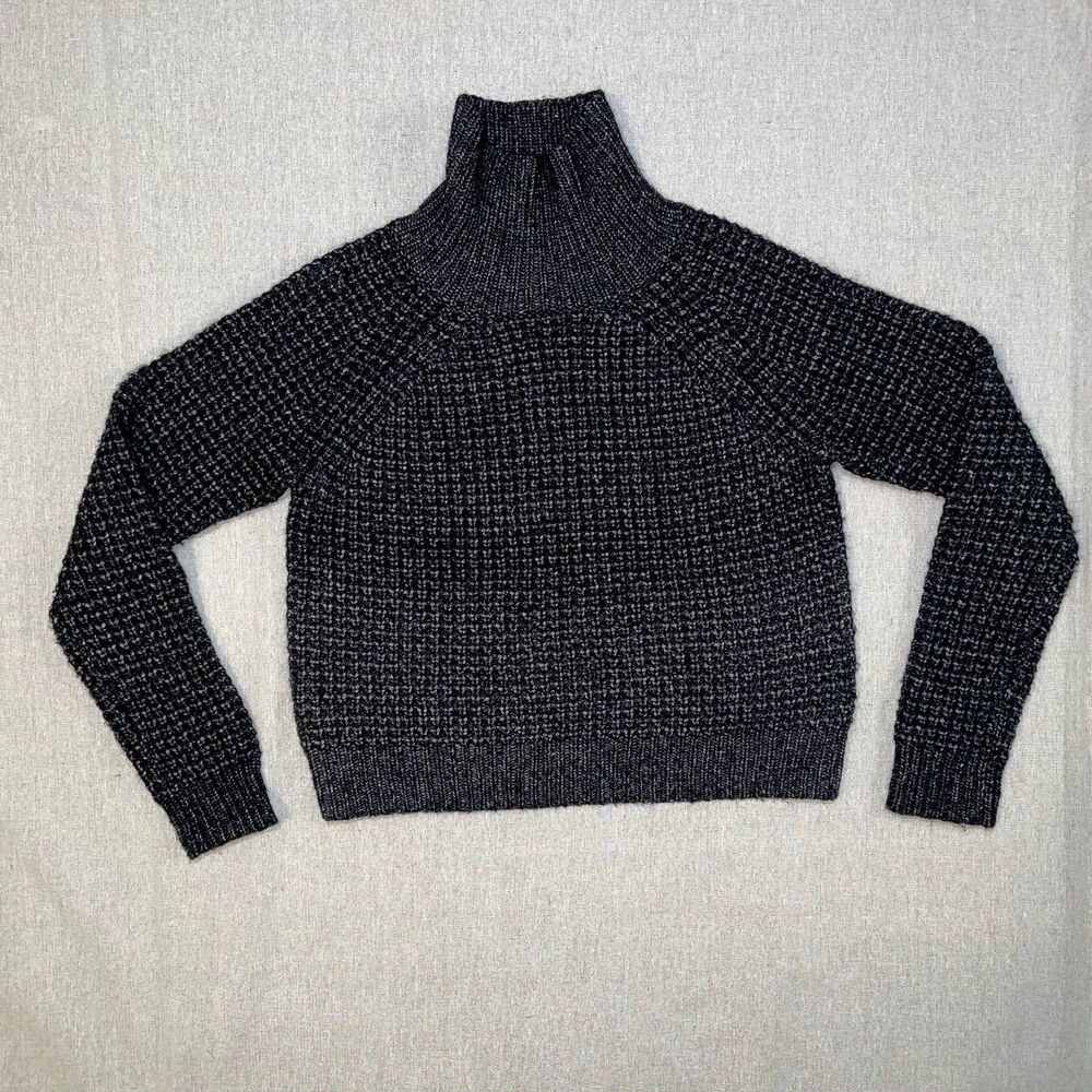 Wilfred | Dark Gray Wool & Alpaca Blend  Italian Wool Turtleneck Sweater | XS